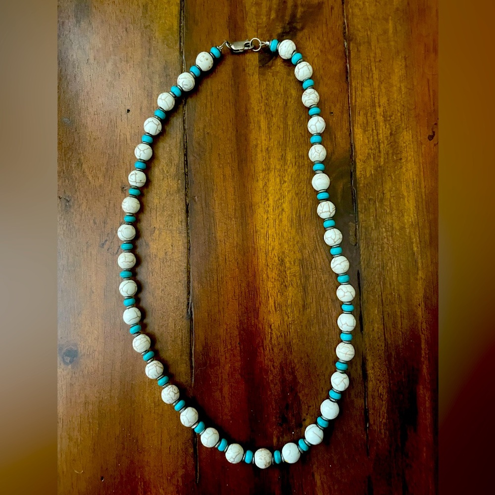 Beaded necklace.
